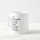 Lustiger Schwester-Geschenkbecher Kaffeetasse (Vorderseite Links)