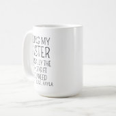 Lustiger Schwester-Mug, Schwester-Geschenke, Lusti Kaffeetasse (Vorderseite Links)