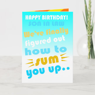Lustiger Schwiegersohn Alles Gute zum Geburtstag W Karte