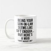 Lustiger Schwiegersohn Muttertag Kaffeetasse (Links)