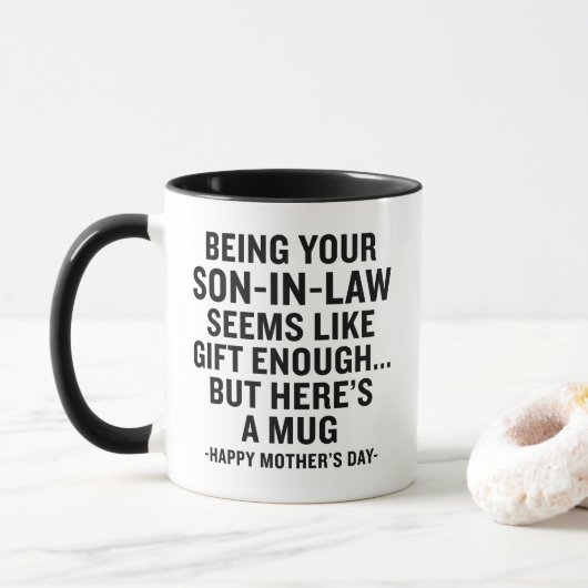 Lustiger Schwiegersohn Muttertagsbecher Sarkastisc Tasse (Mit Donut)
