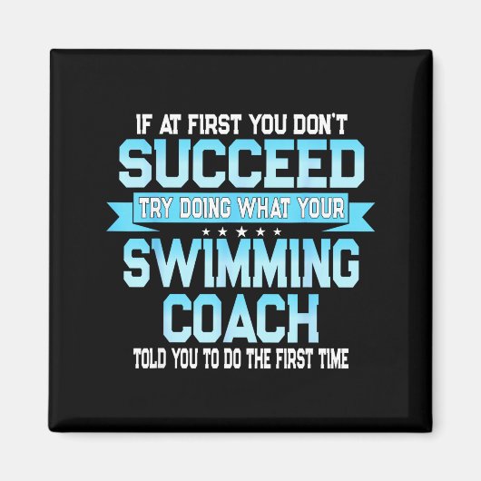 Lustiger Schwimmcoach-Meme - Lustiger Schwimmer-Sp Magnet (Vorne)
