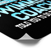 Lustiger Schwimmcoach-Meme - Lustiger Schwimmer-Sp Poster (Ecke)