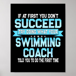 Lustiger Schwimmcoach-Meme - Lustiger Schwimmer-Sp Poster
