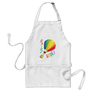 Lustiger Schwuler Stolz Heißluftballon Regenbogen  Schürze