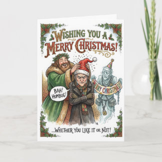 Lustiger Scrooge-Weihnachten – Bah Humbug Karte