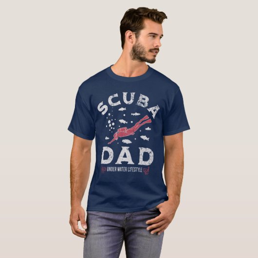 Lustiger Scuba Dad beim Tauchen T-Shirt (Vorne ganz)