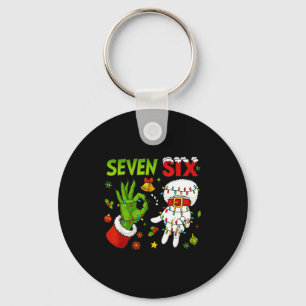 Lustiger Sechs Sieben 67 Meme 6 7 Weihnachtself Ha Schlüsselanhänger