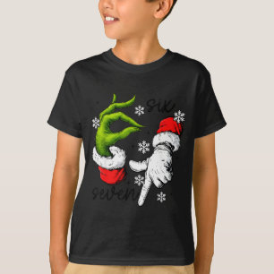 Lustiger Sechs Sieben 67 Meme 6 7 Weihnachtselfen- T-Shirt