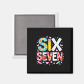 Lustiger Sechs Sieben 6 7 Lehrer Meme Mathe Clroom Magnet (Vorderseite/Rückseite)