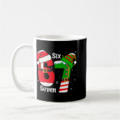 Lustiger Sechs Sieben 6 7 Meme Gen Alpha Slang San Kaffeetasse (Links)