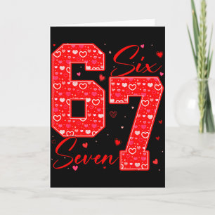 Lustiger Sechs Sieben 6 7 Meme Herzen Cupid Valent Karte