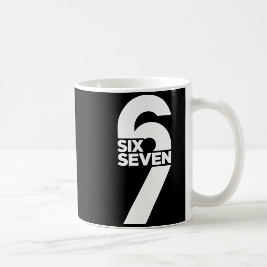 Lustiger Sechs Sieben 6 7 Meme Spruch Gen Alpha Sl Kaffeetasse (Rechts)