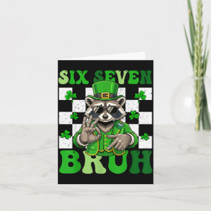 Lustiger sechs sieben bruh waschbär st patricks ta karte