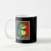 Lustiger Sechs Sieben Frosch 6 7 Meme Gen Alpha Sl Kaffeetasse (Links)