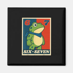 Lustiger Sechs Sieben Frosch 6 7 Meme Gen Alpha Sl Magnet