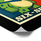 Lustiger Sechs Sieben Frosch 6 7 Meme Gen Alpha Sl Poster (Ecke)