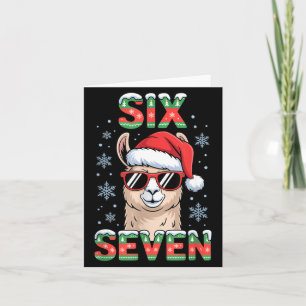 Lustiger Sechs Sieben Lama Weihnachten 67 Santa Hu Karte