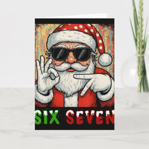 Lustiger Sechs Sieben Meme Weihnachten Cooler Sant Karte