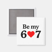 Lustiger Sechs Sieben Sei Mein 6 7 Meme Männer Fra Magnet (Vorderseite/Rückseite)