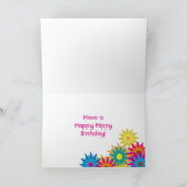 Lustiger Sechzigerjahre Blumen-Power-glücklicher Karte (Innenseite)