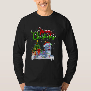 Lustiger Seehund Tierliebhaber Weihnachtsbeleuchtu T-Shirt