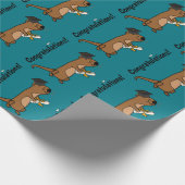 Lustiger Seeotter-Abschluss-Cartoon Geschenkpapier (Ecke)