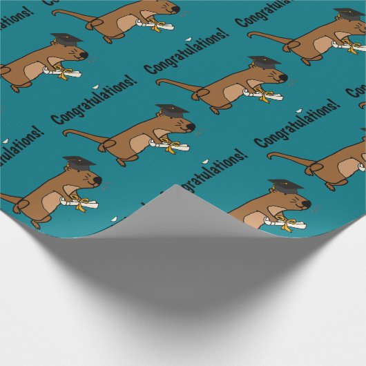 Lustiger Seeotter-Abschluss-Cartoon Geschenkpapier (Ecke)