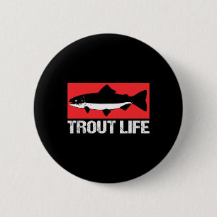 Lustiger Seesaibling-Angler beim Forellenangeln Fo Button