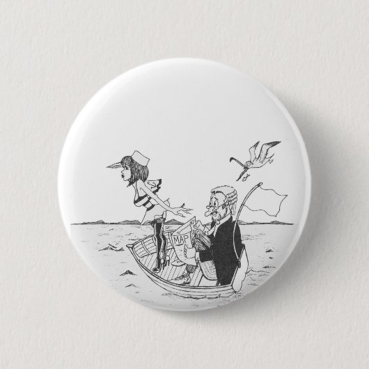 Lustiger Segeln-Knopf Button (Vorderseite)