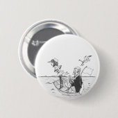 Lustiger Segeln-Knopf Button (Vorne & Hinten)