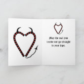 Lustiger Segen des teuflischen Feiertagskarte (Innenseite)