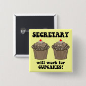 lustiger Sekretär Button (Vorne & Hinten)