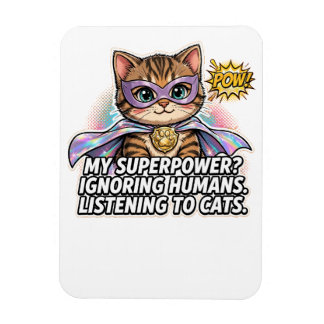 Lustiger selektiver Hörkatze-Superkraft-Magnet  Magnet