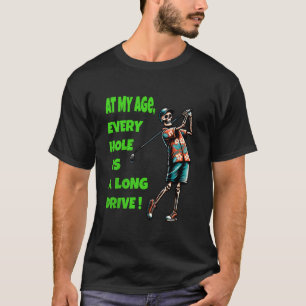 Lustiger Senior-Golfer-Skelett-Alter-Humor-Vaterta T-Shirt