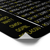Lustiger Senioren-Bürger-Texting-Code Vatertag Poster (Ecke)