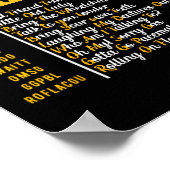 Lustiger Senioren-Textcode Vintage Gra Poster (Ecke)