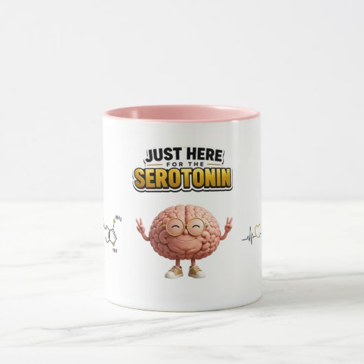 Lustiger Serotonin Gehirn Becher Tasse (Zentrum)