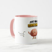 Lustiger Serotonin Gehirn Becher Tasse (Vorderseite Links)