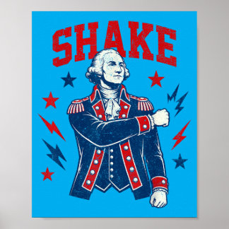 Lustiger Shake And Bake 4. Juli Paare Übereinstimm Poster