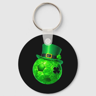 Lustiger Shamrock Leprechaun Fußball St. Patrick M Schlüsselanhänger