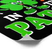 Lustiger Shamrock süßester Klee im Patch St. Patri Poster (Ecke)