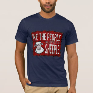 Lustiger Sheeple Warnzeichen-Dunkelheits-T - Shirt