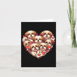 Lustiger Shih Tzu Herz Valentinstag Shih Tzu Fraue Karte