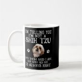 Lustiger Shih Tzu Shihtzu Geschenk Mutter Mama Bab Kaffeetasse (Links)