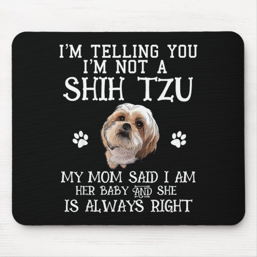Lustiger Shih Tzu Shihtzu Geschenk Mutter Mama Bab Mousepad (Vorne)