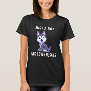 Lustiger sibirischer Husky-Welpe, nur ein Junge, d T-Shirt