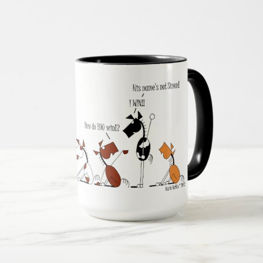 Lustiger Simon sagt Cartoon Tasse (VorderseiteRechts)