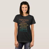 Lustiger singender Lehrer T-Shirt (Vorne ganz)