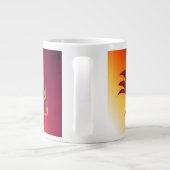 Lustiger sitzender Hahn Jumbo-Tasse (Rückseite)